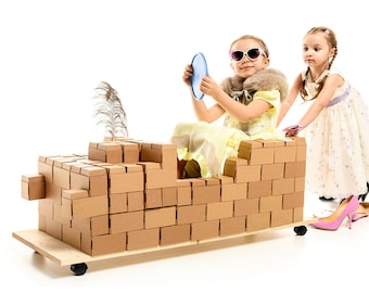 Big Building Blocks 96 XL piece playset for kids. Size of one block: 5.11x2.56 inch