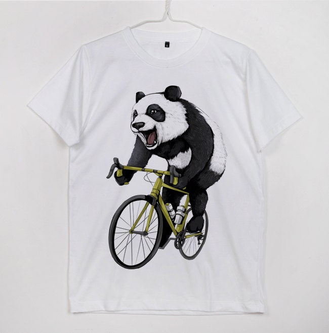 Giant Panda Ride Bike Bicycle Love Cycling Ailuropoda Etsy