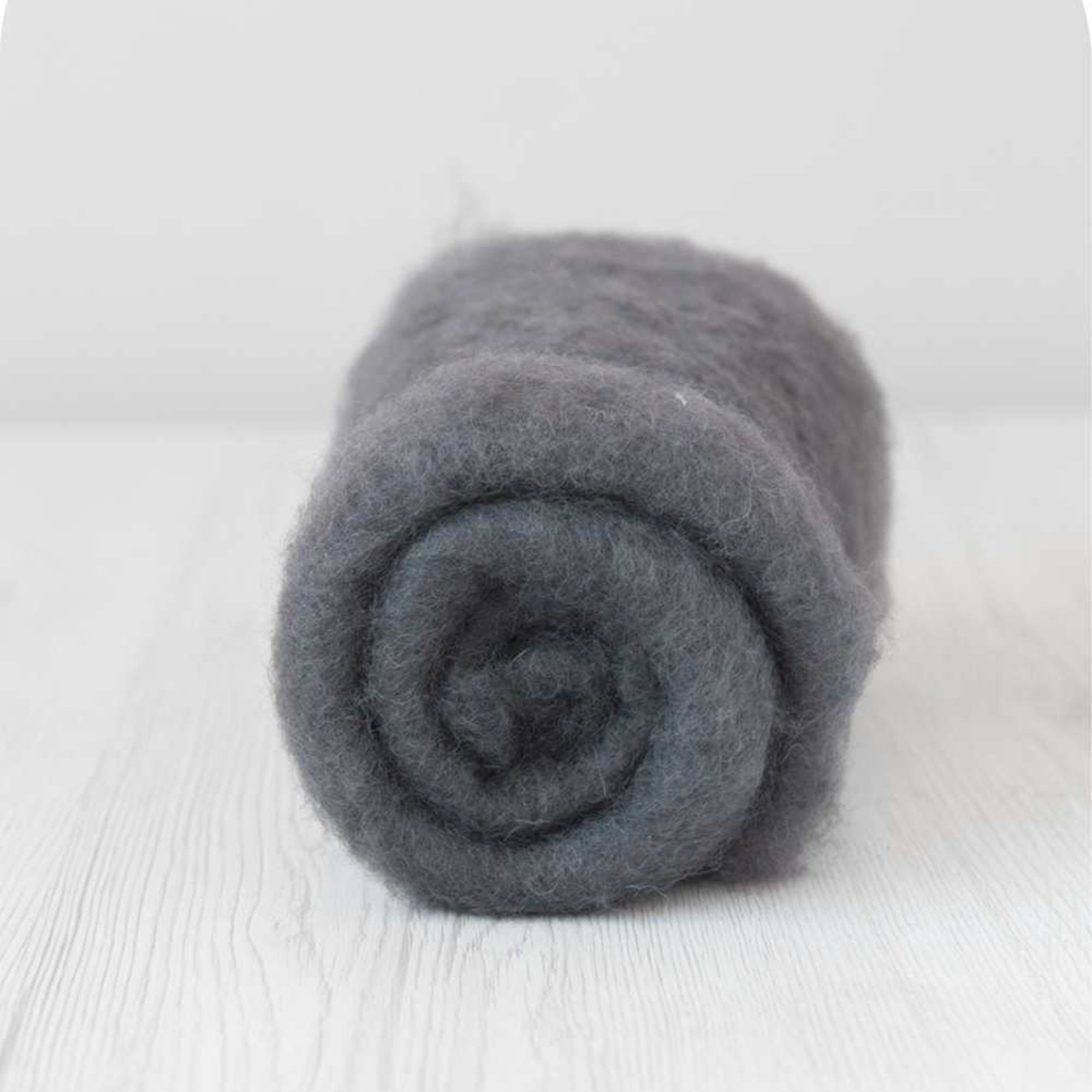 Grey Carded Wool 