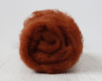 Carded Maori Wool Batt - Siena, for Needle Felting, Felting Supplies, Felting Wool, DHG Italy