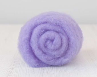 Carded Maori Wool Batt - Lavender, for Needle Felting, Felting Supplies, Felting Wool, DHG Italy