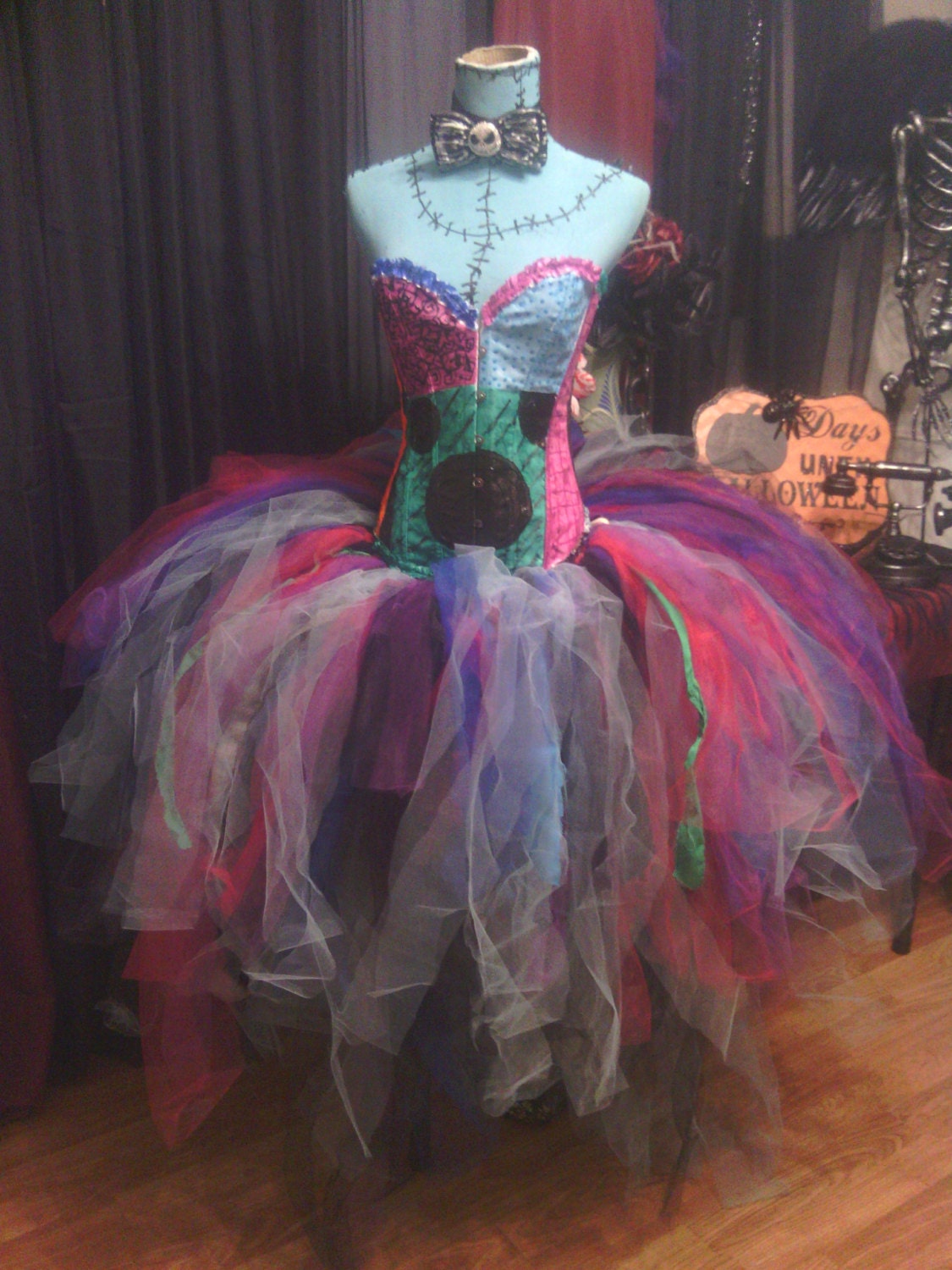 sally's dress was made of beautiful satin Sweetie! (Liquorice All-sorts edition) Had a blast realizing this design  for @sally.trademark . . The design was all Sally with just a few minor  tweaks. Skintight black velour mermaid gown with built