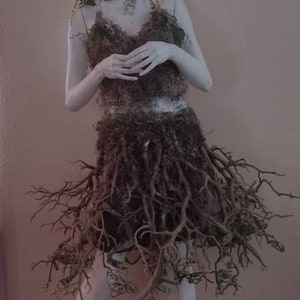 Custom made Mother Earth costume, Woodland fairy costume, Nymph dryad costume