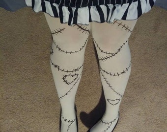 Custom Made Tights With Stitches Plus 