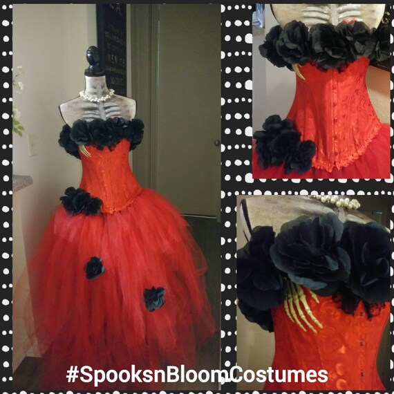 red day of the dead costume