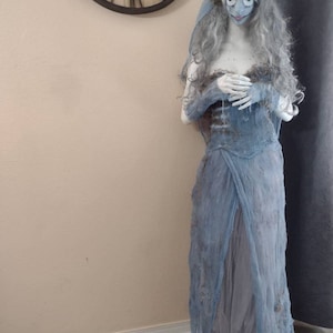 Custom made Emily Corpse Bride inspired corset costume, Corpse bride wedding dress, halloween costume womens, corpse bride costume