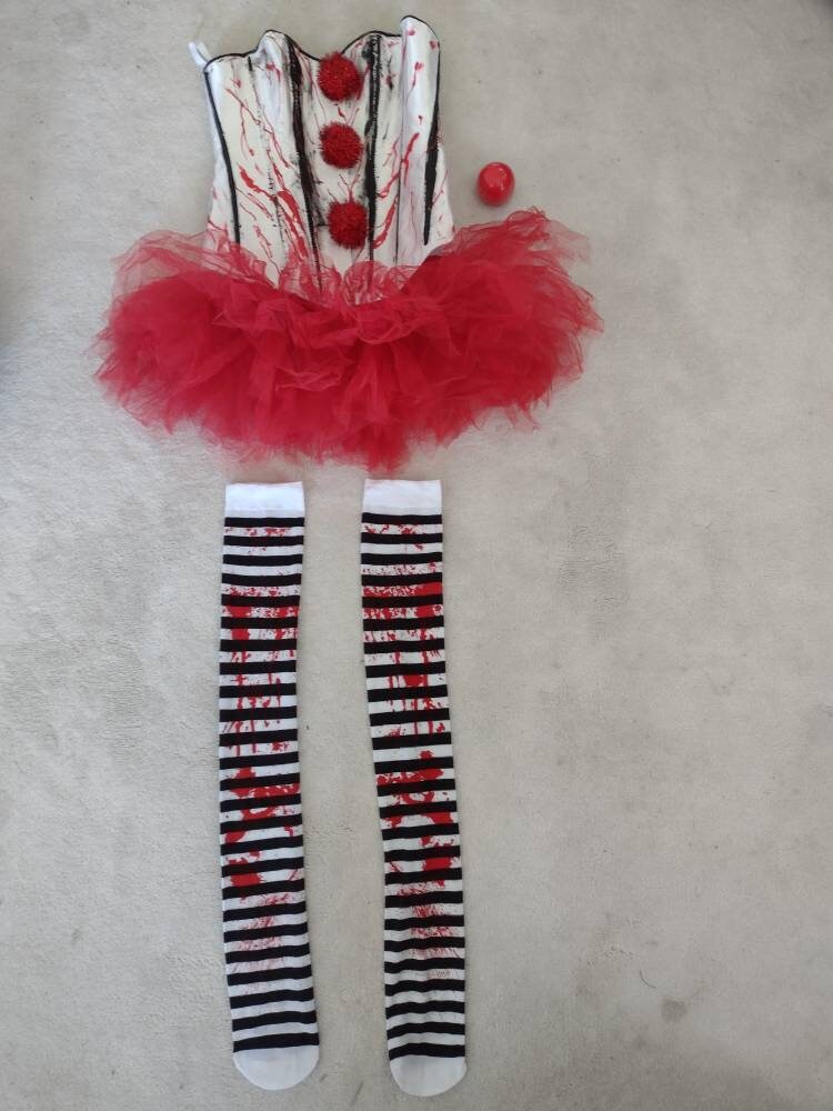 Rag Doll Bloody Clown Costume for Women Sz M - Etsy