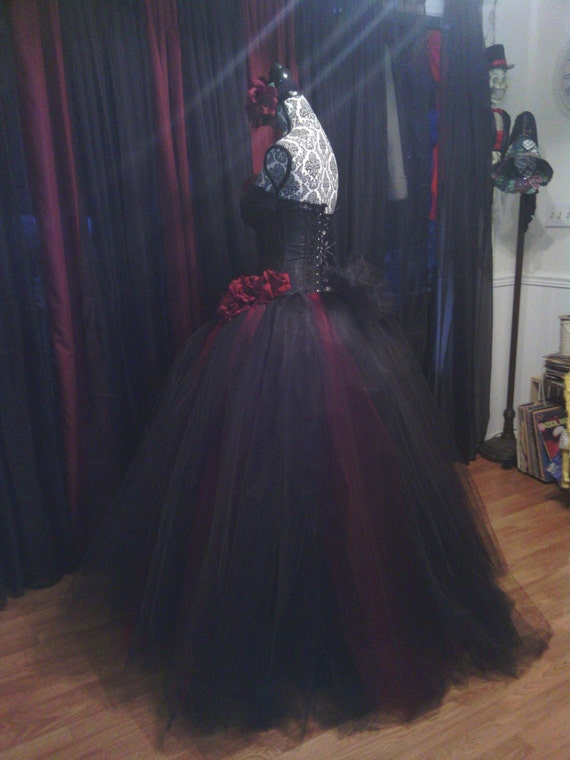 Custom Corset Ball Gown Dress, Day of the Dead, Couture Halloween Bridal  Prom - Etsy