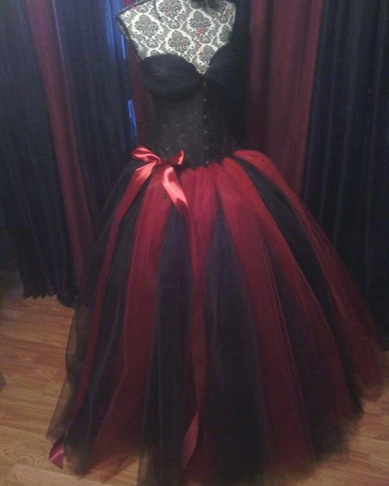 black corset ball gown