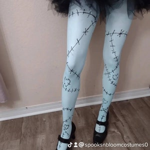 Sally inspired tights custom made with stitches