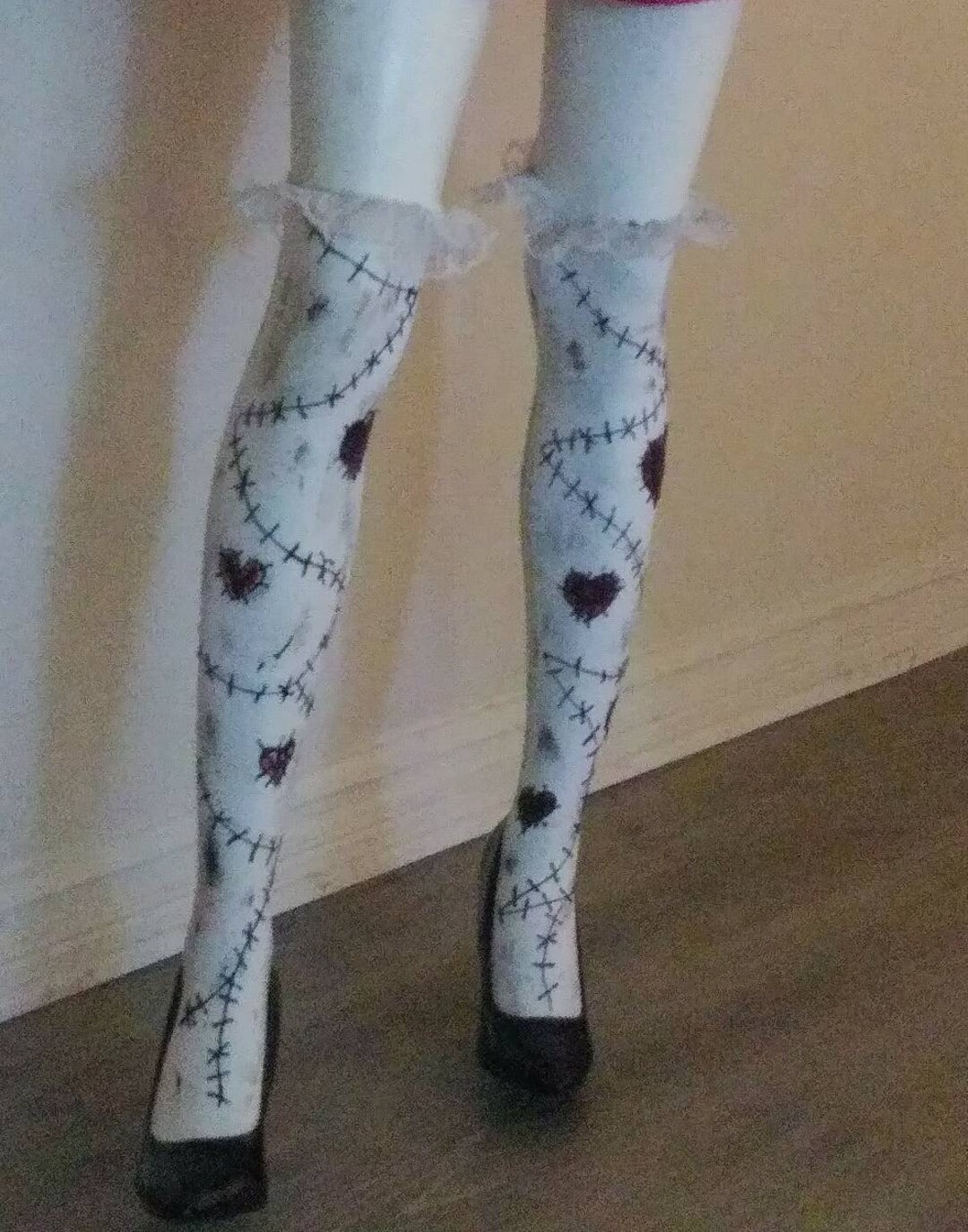 Zombie Rag Doll Thigh Highs, Voodoo Doll Thigh Highs, Stockings ...