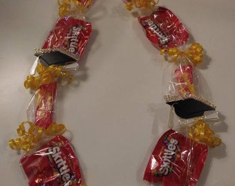 Custom size Graduation Candy lei "Skittles" fun size, candy lei, graduation gift
