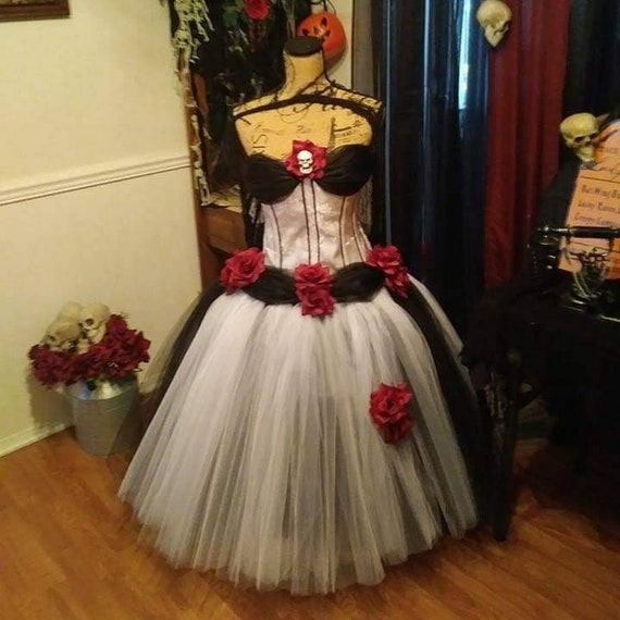 green emerald velvet dress Forum Novelties Women's Day Of The Dead Flower Dress, Black/Pink, XS main image 0