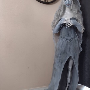 Custom size greyish blue Corpse Bride Emily inspired costume, Emily costume, cosplay, Halloween costume womens, S-2X