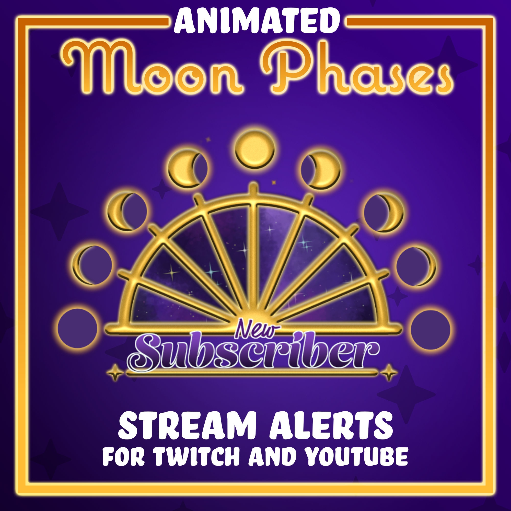 ANIMATED Moon Phase Alert for Cozy and Witchy Twitch and Youtube ...
