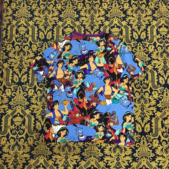 Vintage Disney Aladin Overprint Japan Exclusive Te