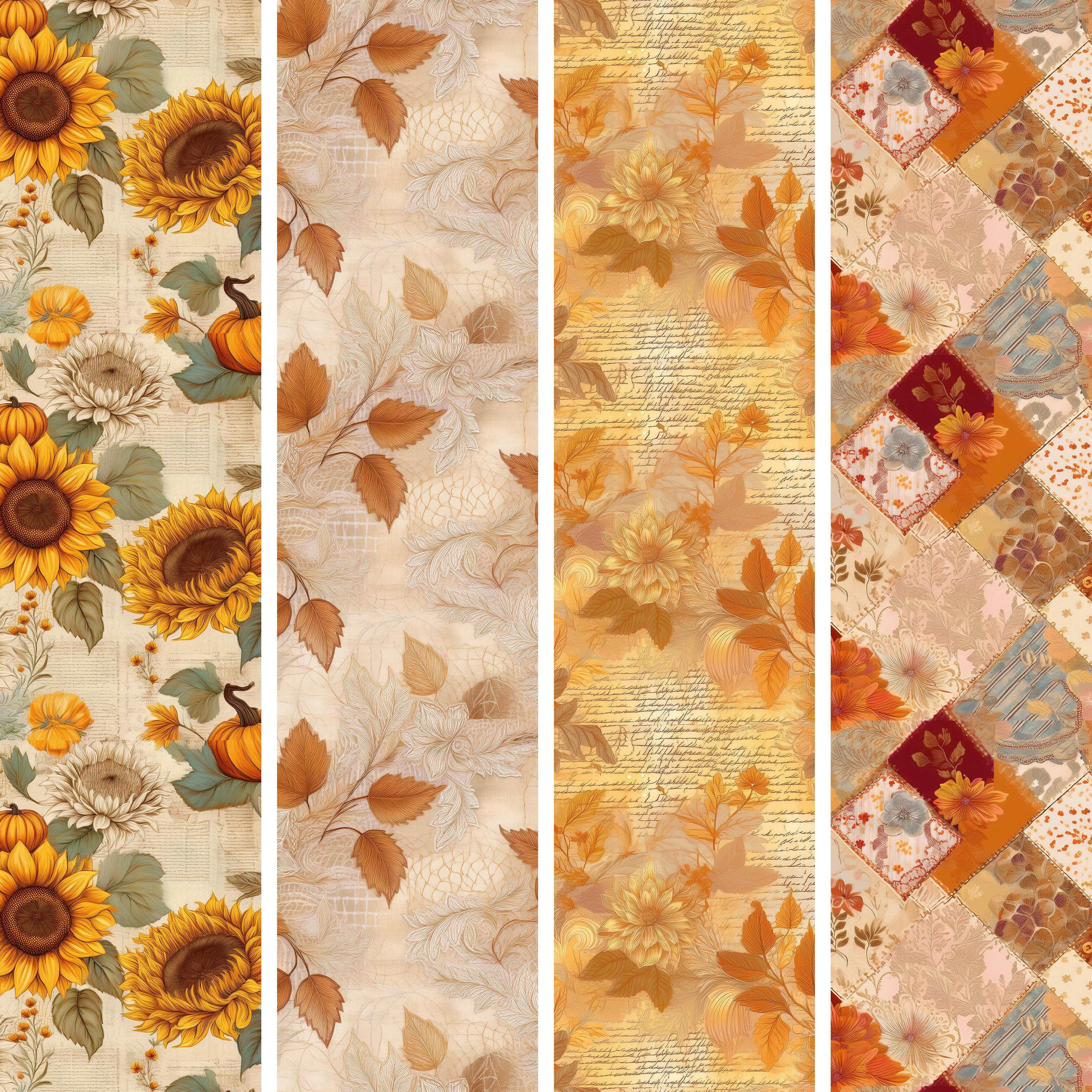 Autumn Digital Paper Pack: 20 Fall Scrapbook Backgrounds (12x12 Inches ...