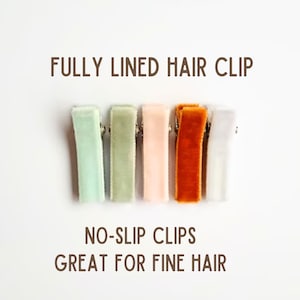 No Slip Hair Clip, Fully Lined Clip, Gentle Mini Velvet Clip, Baby Hair Clip, Baby Barrette, Toddler Barrette, Fringe Clip, Soft Hair Clip,