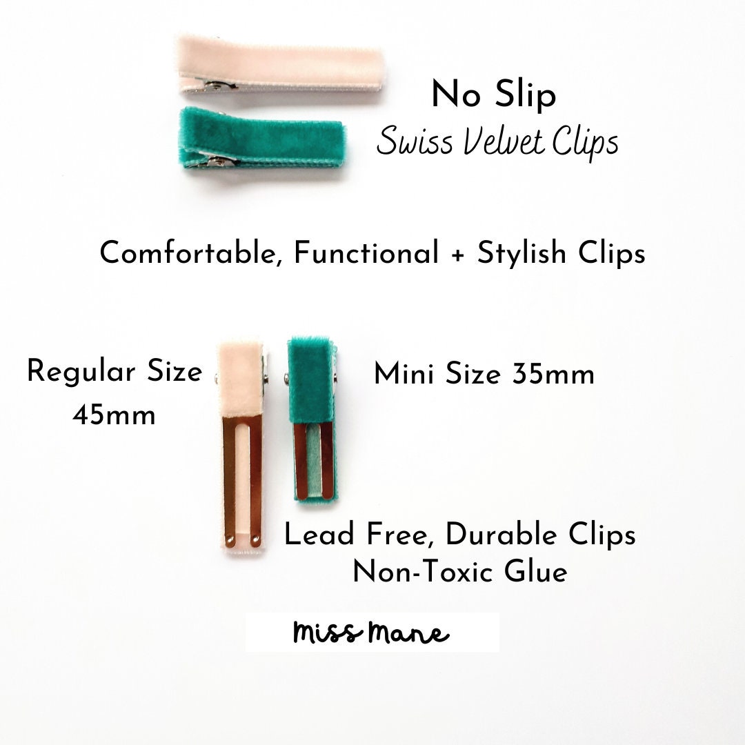 Mini Velvet Clip Baby Hair Clips Barrettes Swiss Velvet Etsy