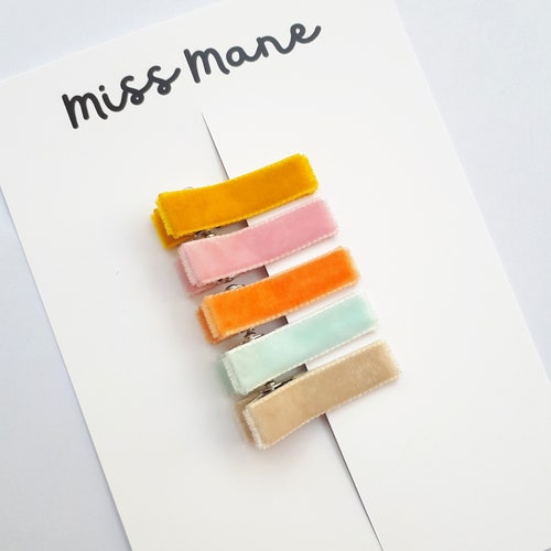 Small Fully Lined Barrettes Baby Barrettes Toddler Etsy