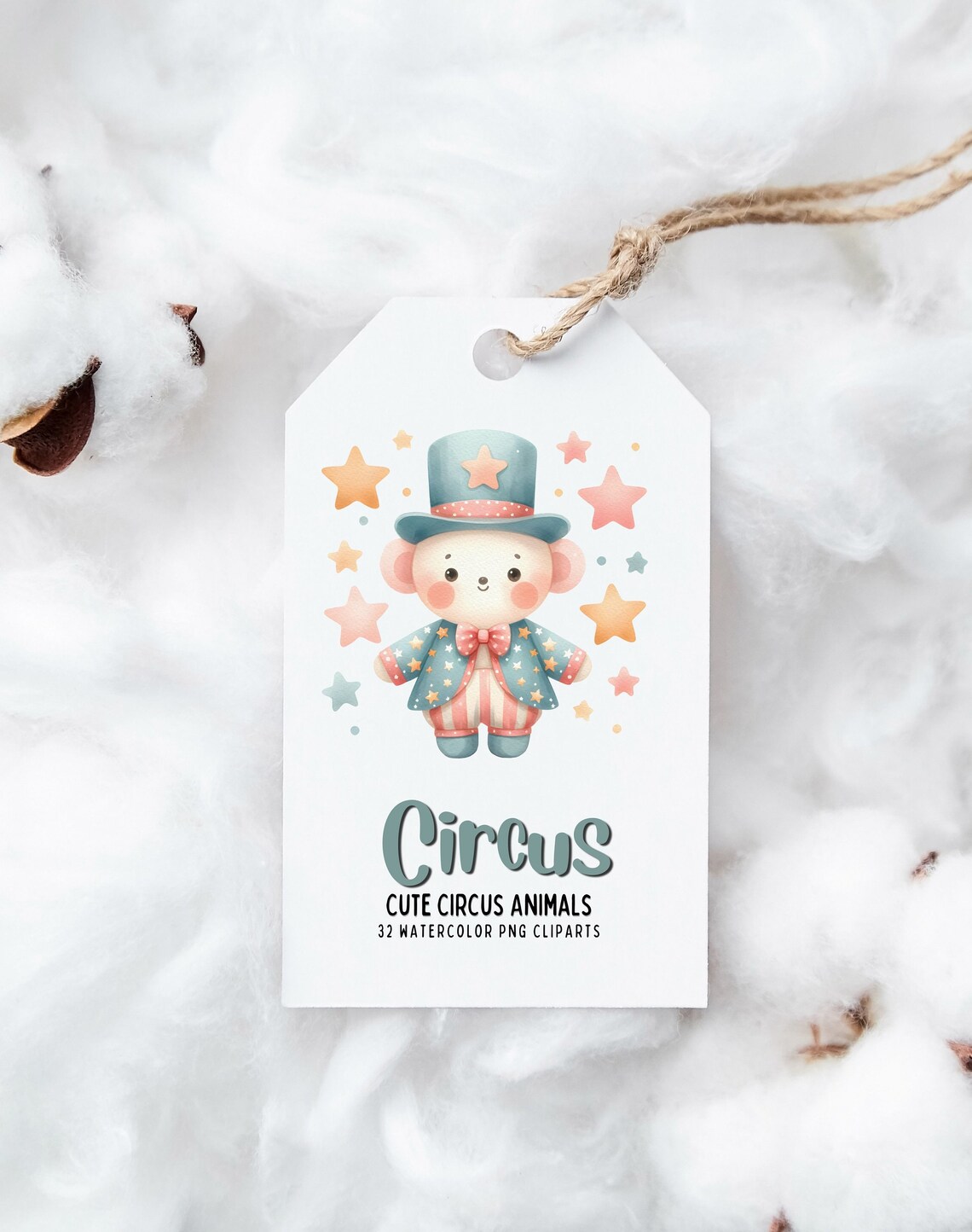 Circus Watercolor Clipart PNG - Adorable Animals and Cheerful Elements ...