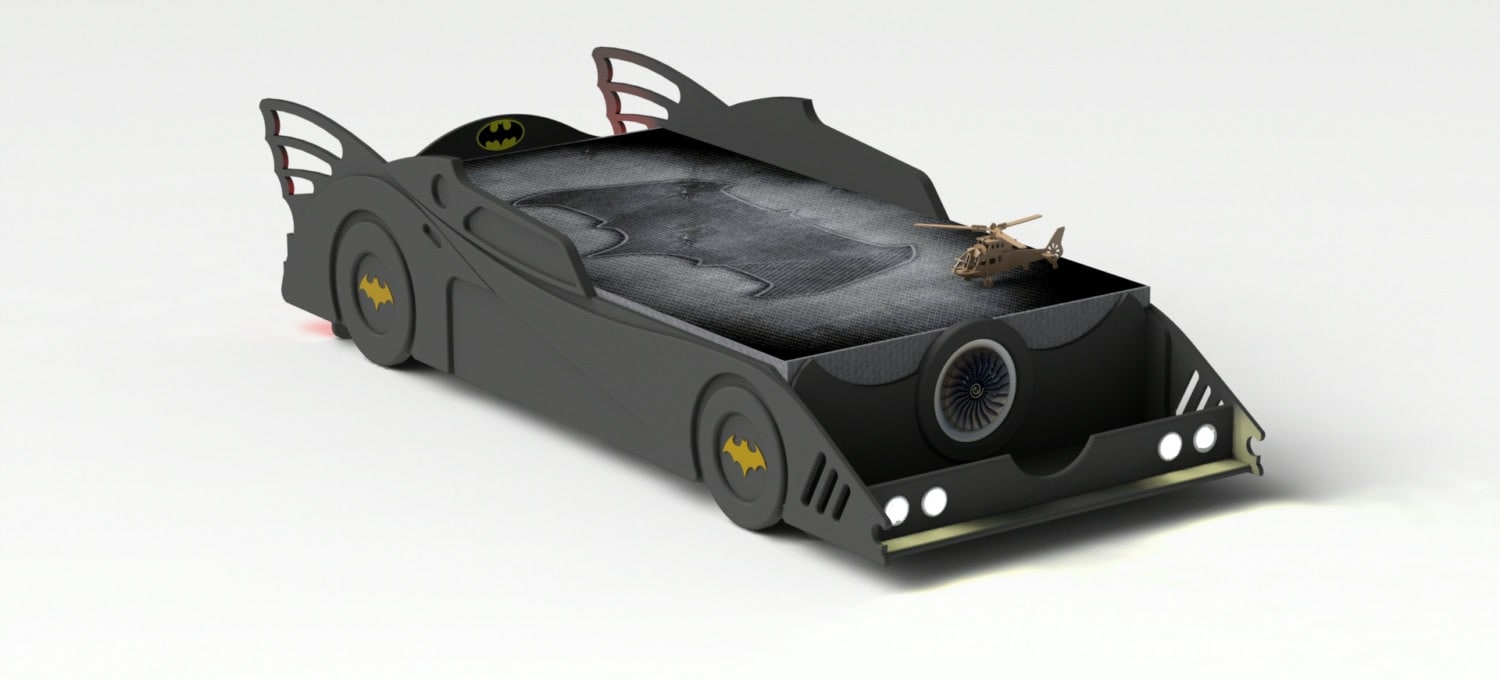 DIY plans twin Batman car bed plans twin size Etsy