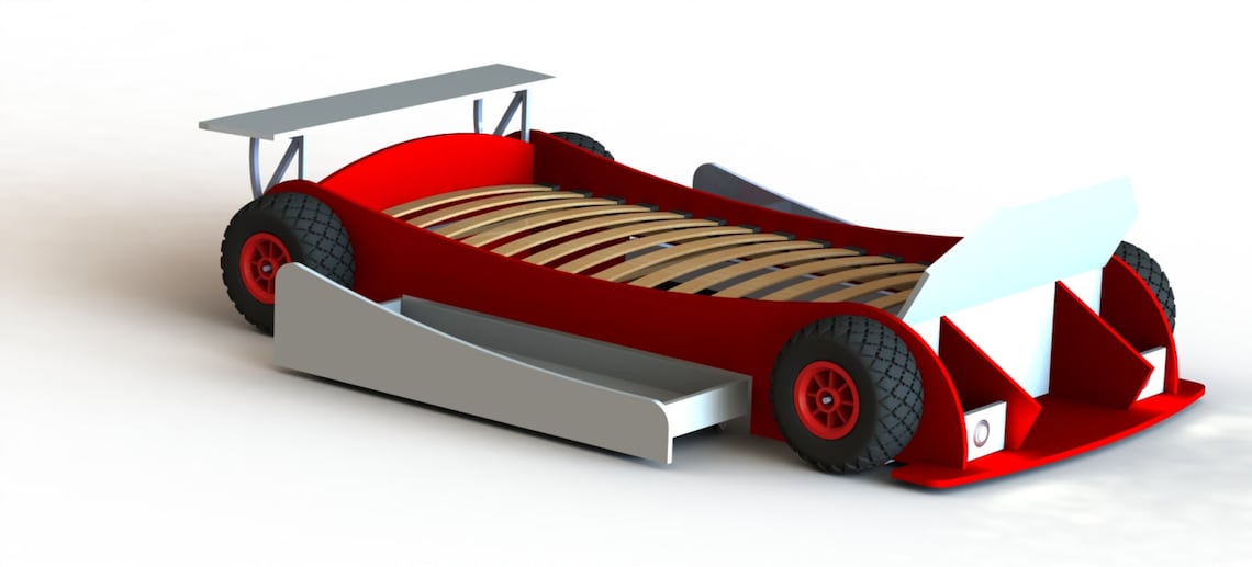 DIY plans twin Race car bed plans twin size Etsy
