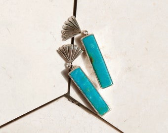 Turquoise Mt Earrings, Dangle drop earrings, Made in USA