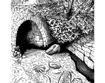 The Overgrown Bridge Giclée Art Print