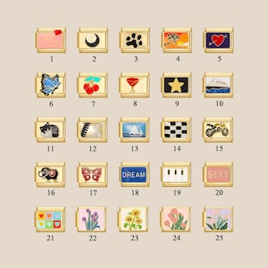 Personalized Italian Charm List, Only Charms, Tool is Included