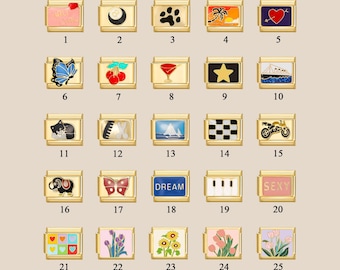 Personalized Italian Charm List, Only Charms, Tool is Included