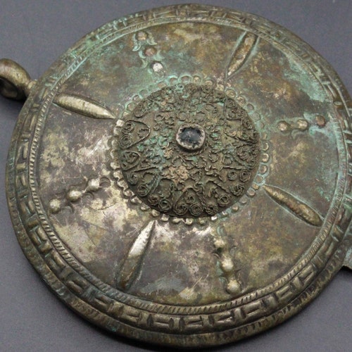 Antique Ottoman Turkish Belt Buckle Pendant, Ottoman Silver Costuming Belt Buckle Pendant, Carved Round Large Pendant, Costuming Jewelry, shops