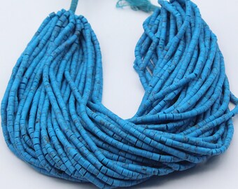 4mm Beads, Afghan Beads, Sky Color Blue Beads, Afghan Seed Beads, Afghan Heishi Beads, Making Jewelry, 1 Strand Gemstone Beads, Loose Beads,