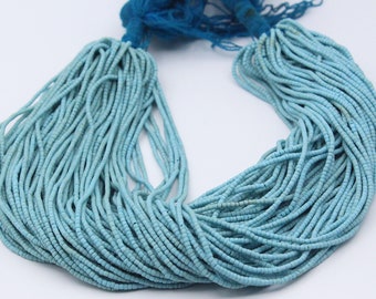 Afghanische Türkis Tube Beads: Ethnische Heishi Edelstein Perlen (1.5 mm)