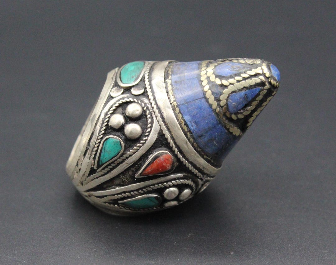 Bague en argent turkmène : bijoux tribaux afghans, taille 9US - Etsy France