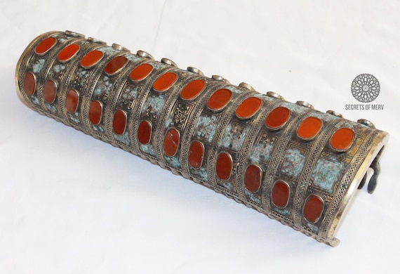 Vintage Turkmen Tashlaqi Tribal Bracelet, Glass Beads