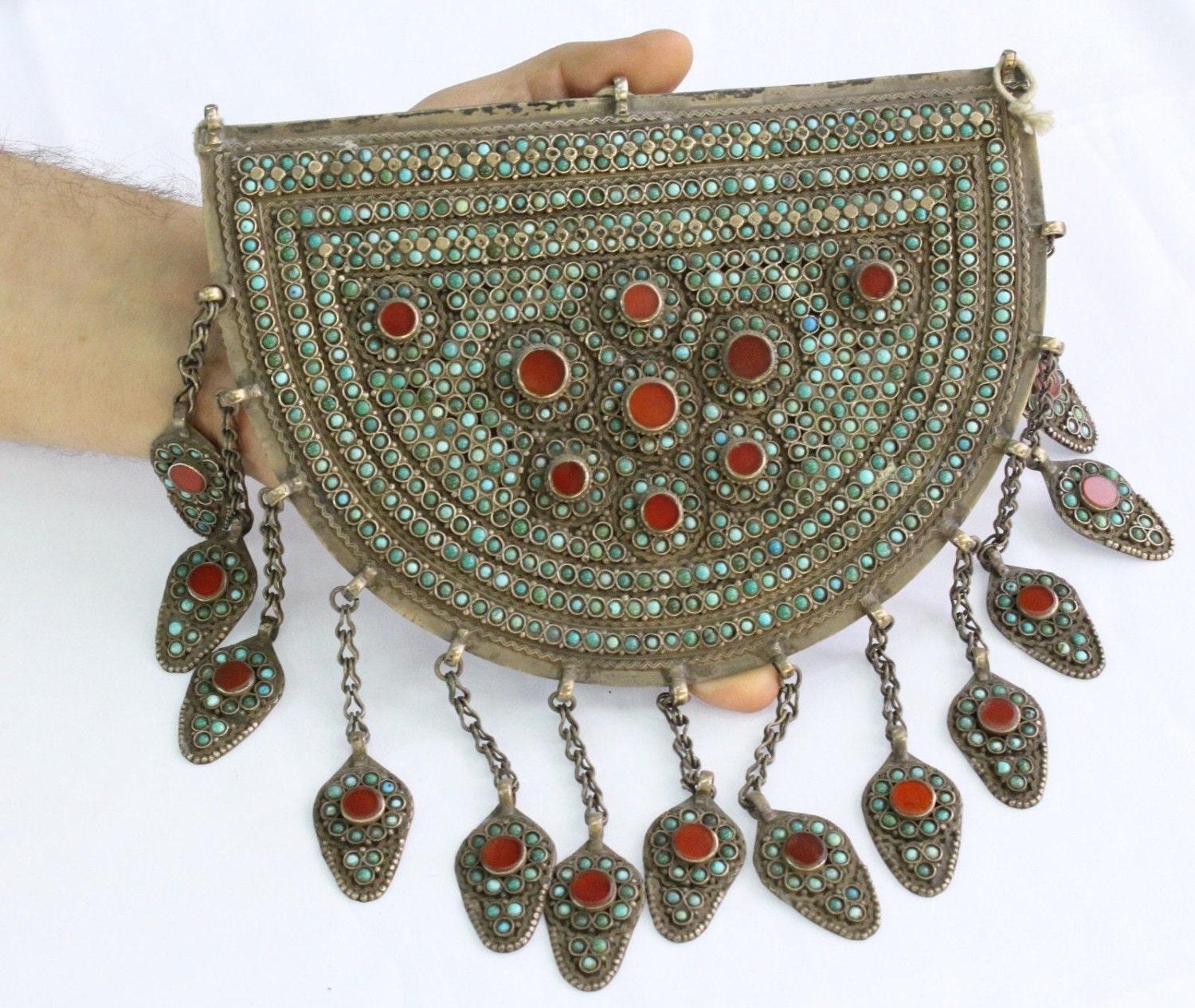 Antique Uzbek Bukhara Traditional Silver Genuine Carnelian & | Etsy