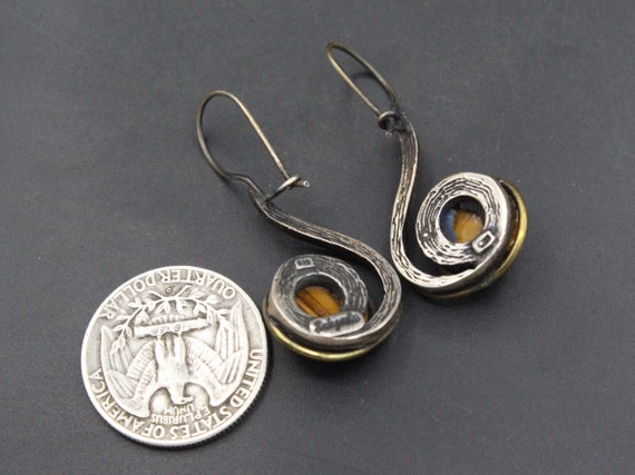 925K Sterling Silver & Bronze Turkish Ottoman Tig… - image 3