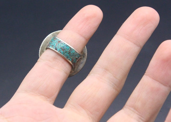 Vintage Tibetan Jewelry, Nepalese Boho Ring, Turq… - image 5