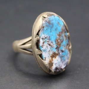 Turkish Sterling Silver Unisex Ring, Turquoise Stones Ring, Carved Shape Tribal Ring, Size 8.5US, Silver Rings,