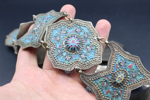 Vintage Uzbek Alpaka Belt, Costuming Tribal Belt,… - image 9