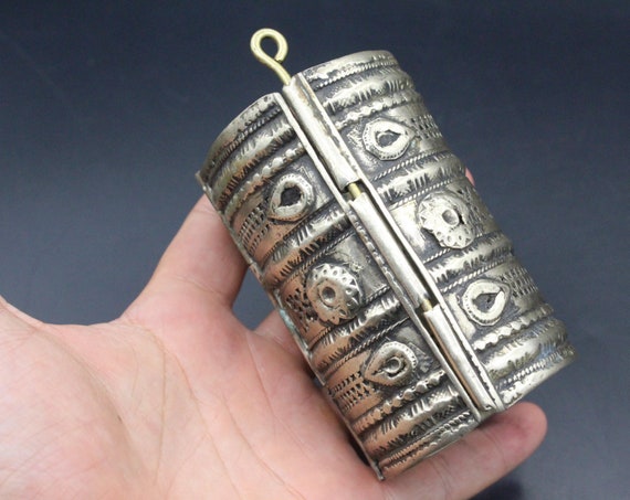 Antique Afghan Kuchi Tribal Cuff Bracelet, Carved… - image 4