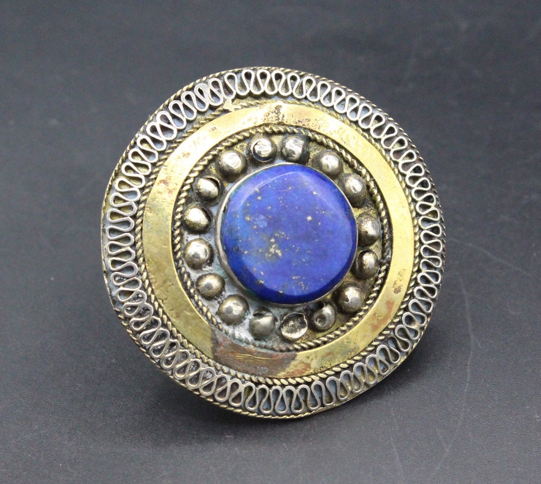 Afghan Traditional Ring, Tribal Belly Dance Ring, Kuchi Lapis Lazuli ...