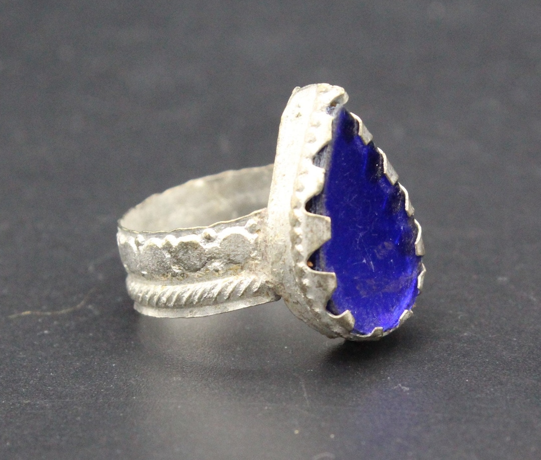 Afghan Jewelry, Afghan Kuchi Ring, Boho Alpaka Ring, Tribal Teardrop ...