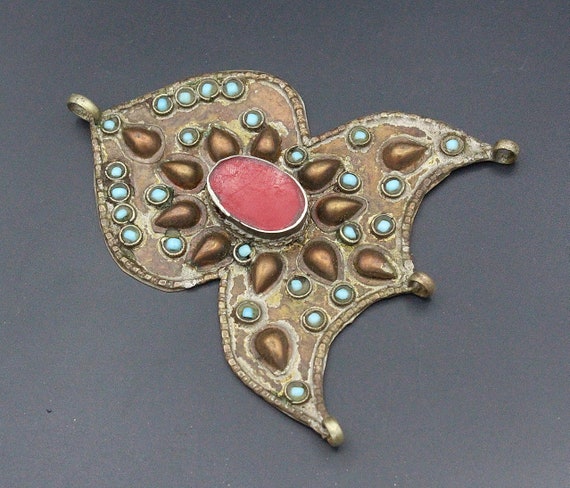 Ethnic Tribal Kuchi Pendant, Afghan Vintage Costu… - image 3