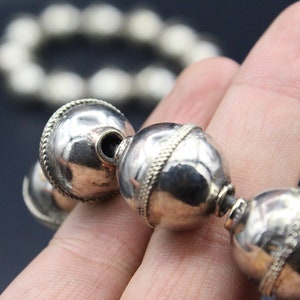 20mm x 19mm 1PC Afghan Turkmen Alpaka Bowl Beads, Tribal Round Beads, Costuming Ethnic Beads, Boho Beads, Shiny Beads,
