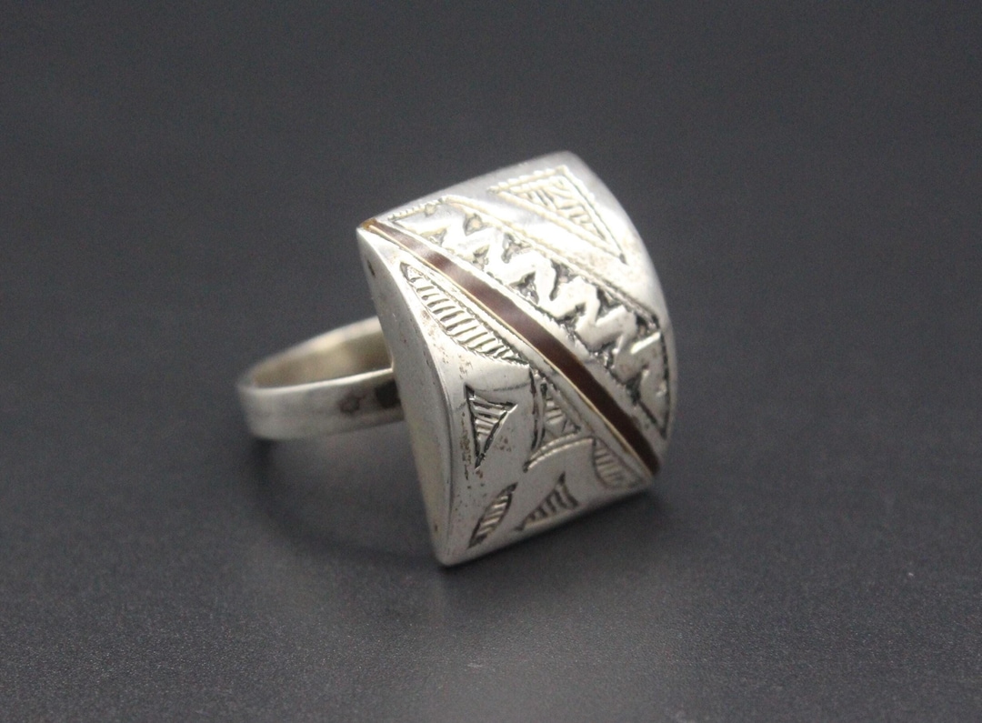 Tuareg 925K Sterling Silver Ring, Adorable Shape Ring, Ethnic Boho