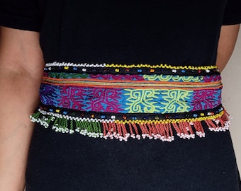 本物のトルクメンコインベルト：クチ族のトライバルフュージョンベリー