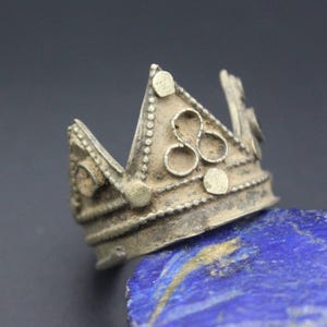 Afghan Alpaca Ring: King Kuchi Tribal Boho Ring, Size 15US