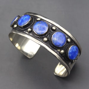 Afghan Traditional Cuff Bracelet, Belly Dance Bracelet, Lapis Lazuli Stone Bracelet, Adornment Bracelet, Tiny Bracelet, Adjustable Bracelet,